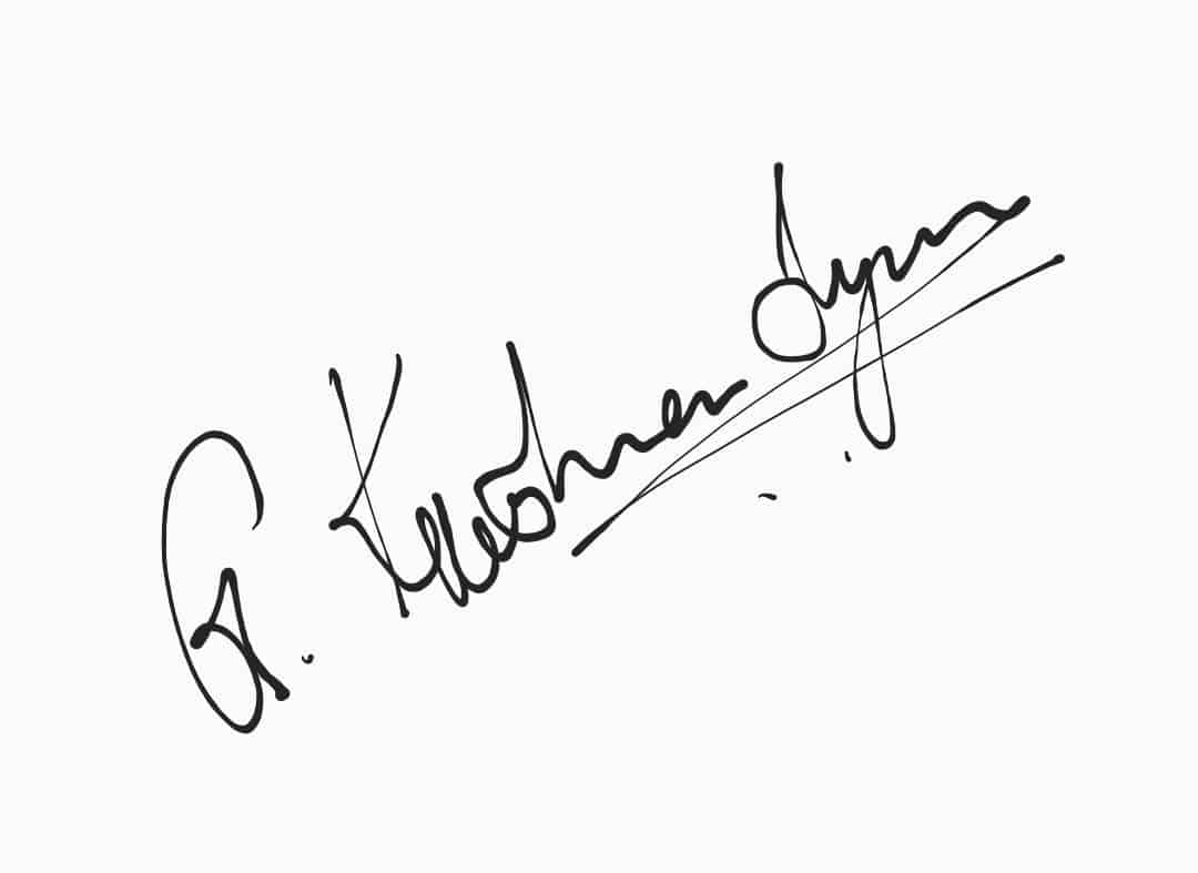 DR. GANESHA KRISHNAN IYER Signature